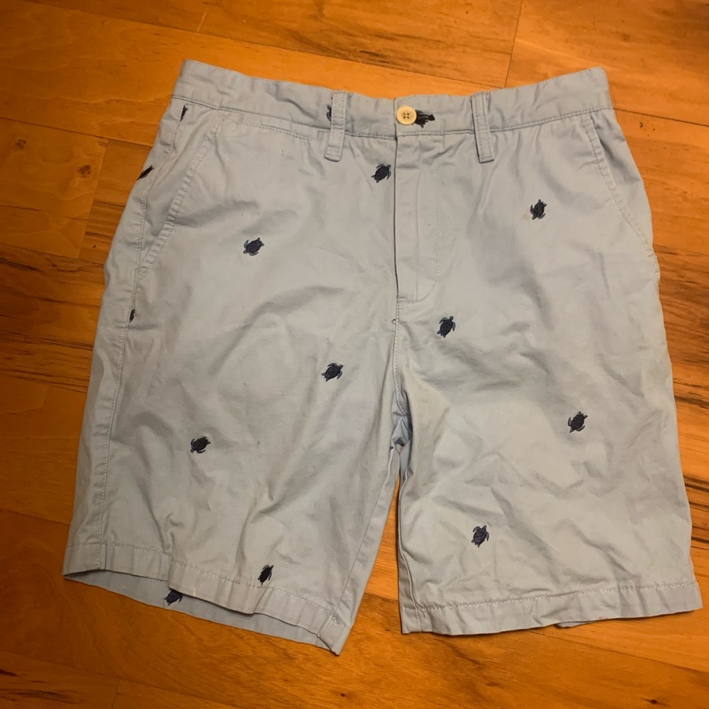 Mens Chino Blue Turtle Shorts